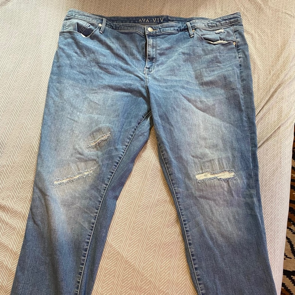 Ava & Viv distressed skinny jeans